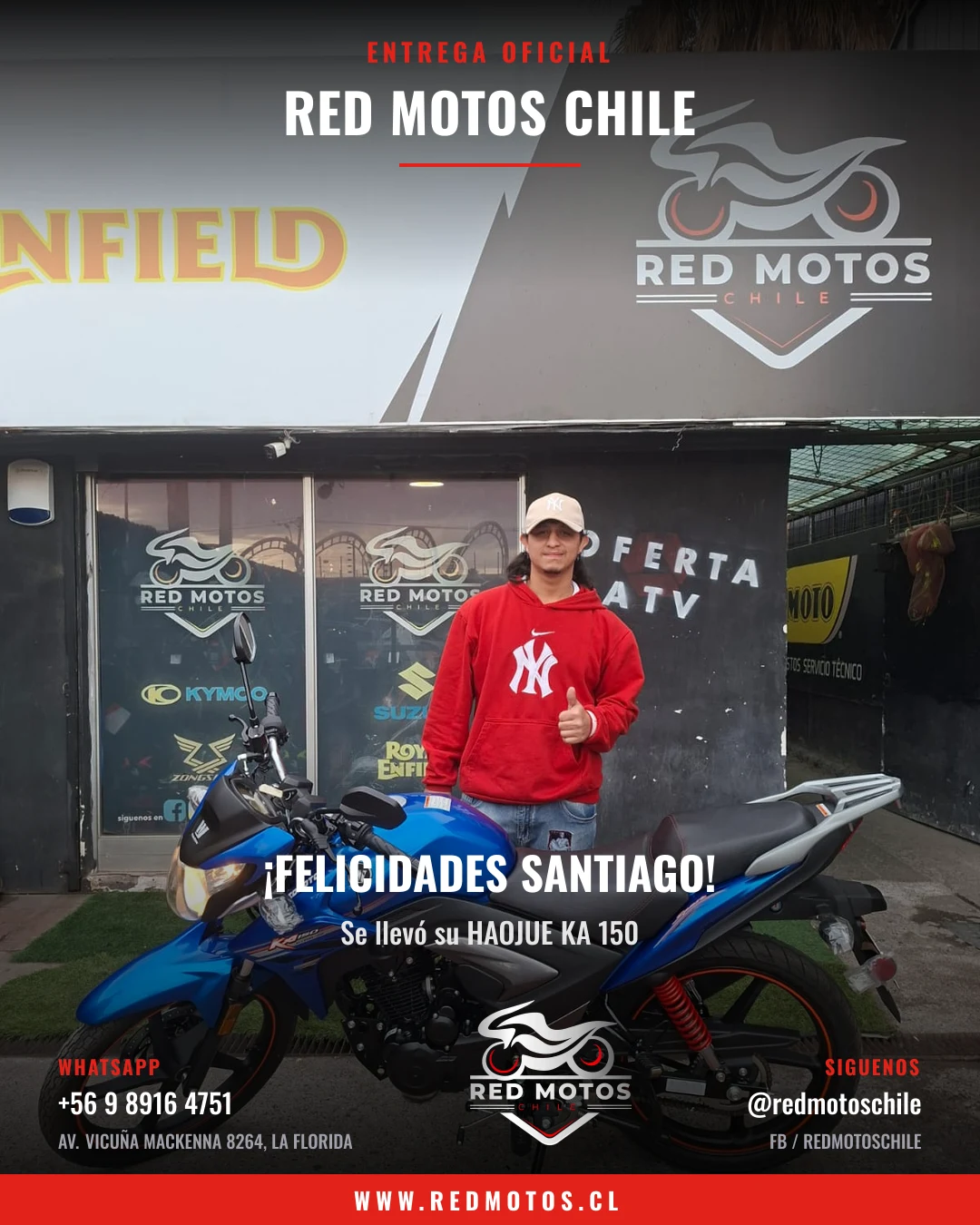 SANTIAGO con su HAOJUE KA 150 — Red Motos